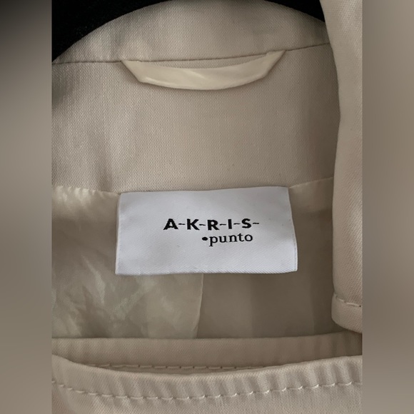 Akris Punto Full Zip Sleeveless Coat /Duster/Utility Jacket Women’s Size 6 Cream - Picture 4 of 10